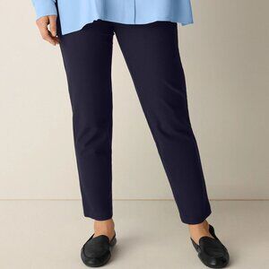 Eileen Fisher Women's indigo crepe slim Pants